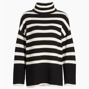 Design History Women’s Striped Turtleneck Sweater
